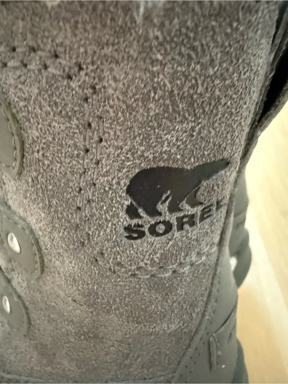 Sorel Youth Whitney II Joan Lace Insulated Winter Boots Gray Pink Size 9 girls